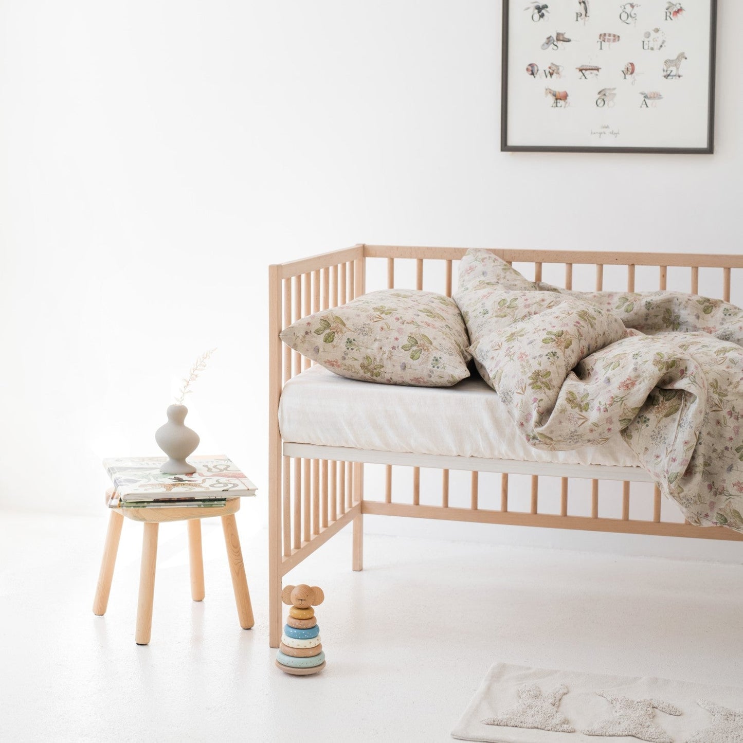 Linen Duvet Cover Set for Kids - Botany