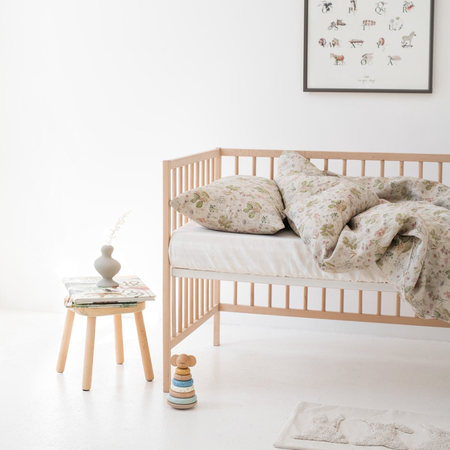 Linen Duvet Cover Set for Kids - Botany