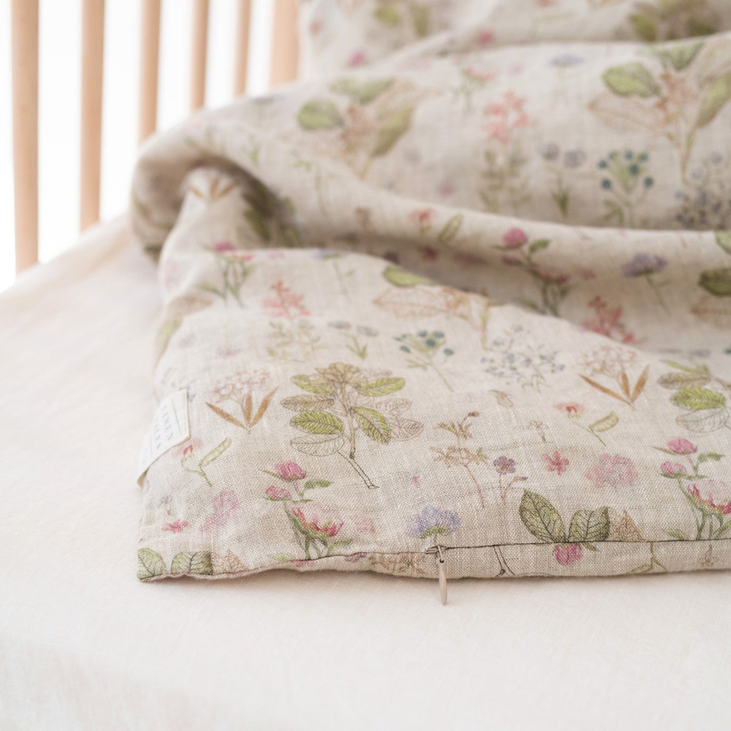 Linen Duvet Cover Set for Kids - Botany