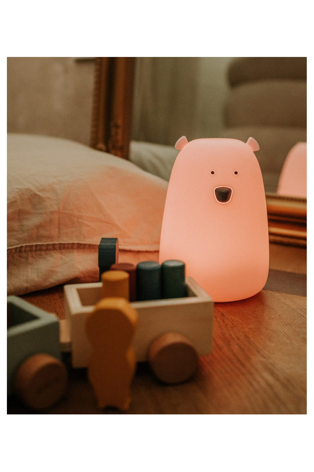 Big Bear Silicone Lamp with Remote - Pink